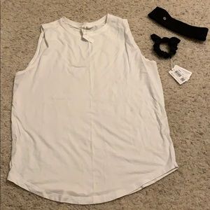 Lululemon tank with headband and scrunchie